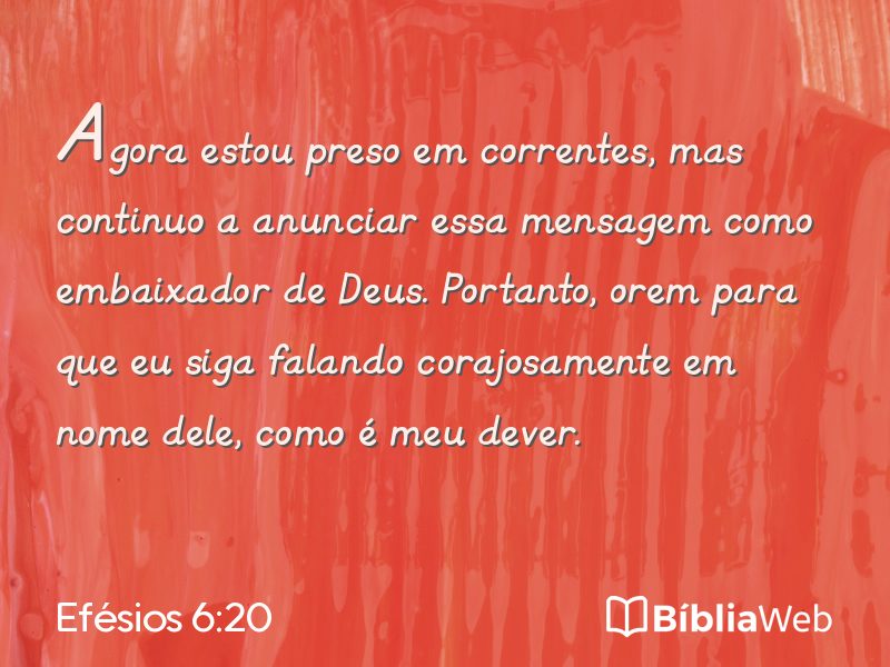 Efésios 6:20 em imagem para compartilhar