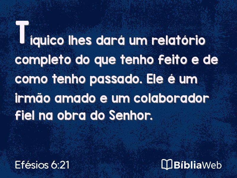 Efésios 6:21 em imagem para compartilhar