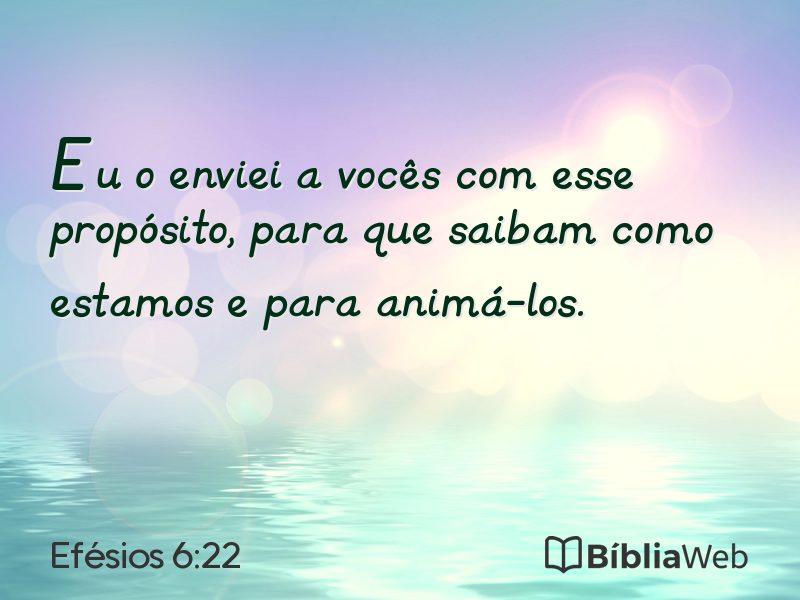Efésios 6:22 em imagem para compartilhar