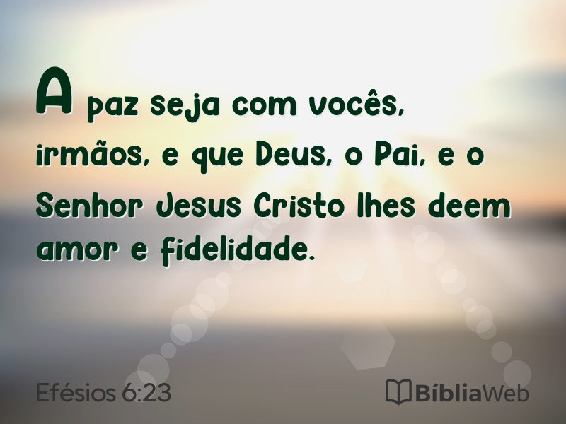 Efésios 6:23 em imagem para compartilhar