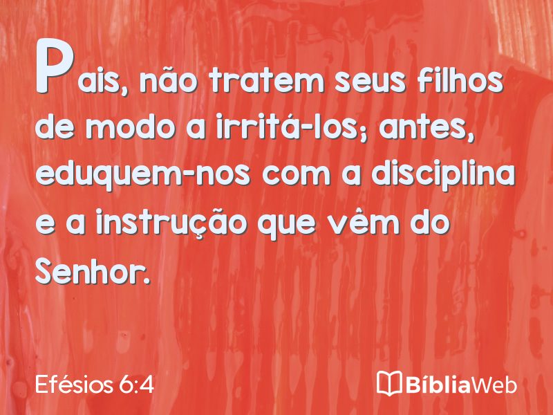 Efésios 6:4 em imagem para compartilhar