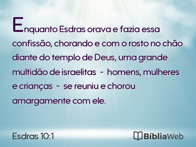 Esdras 10:1 em imagem para compartilhar