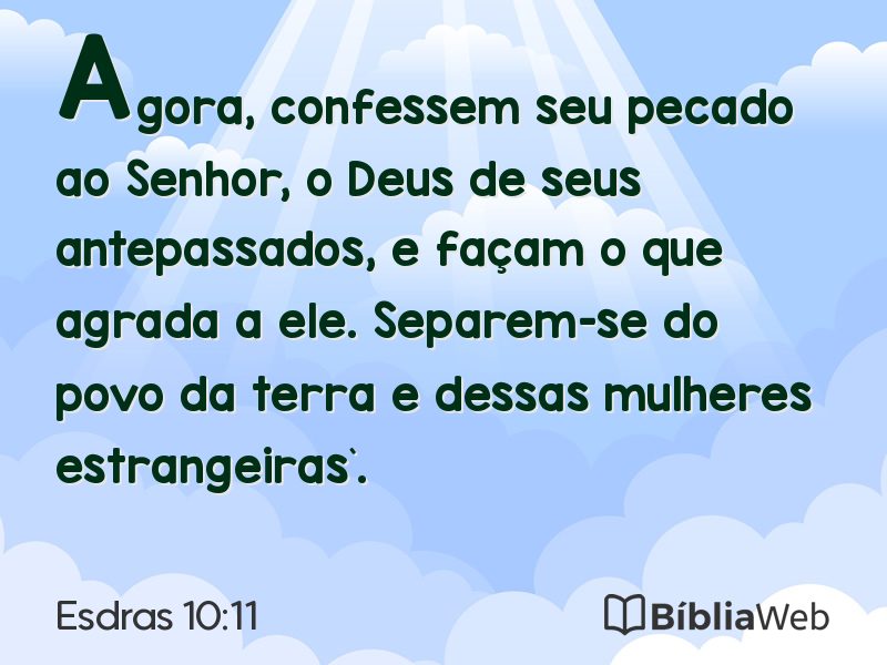Esdras 10:11 em imagem para compartilhar
