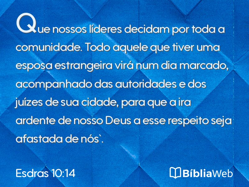 Esdras 10:14 em imagem para compartilhar