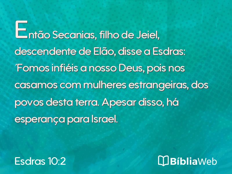 Esdras 10:2 em imagem para compartilhar