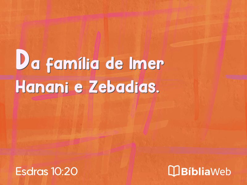 Esdras 10:20 em imagem para compartilhar