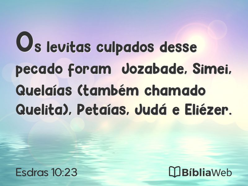 Esdras 10:23 em imagem para compartilhar