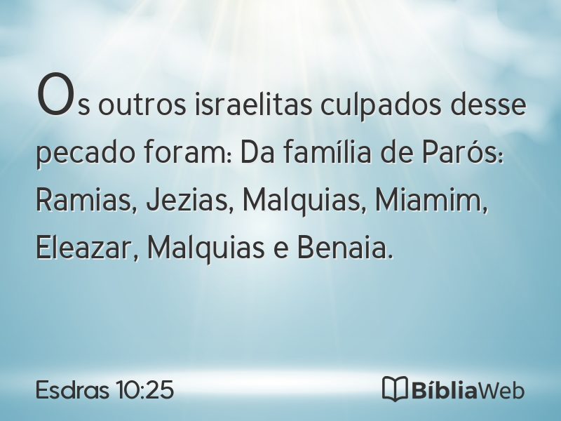 Esdras 10:25 em imagem para compartilhar