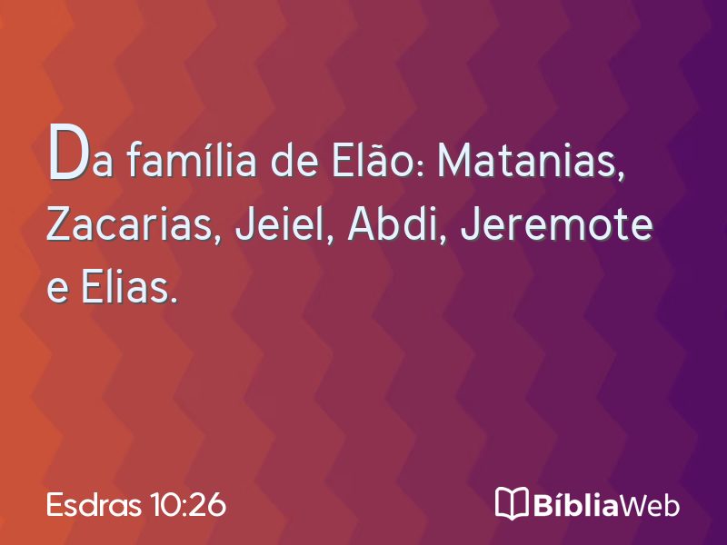 Esdras 10:26 em imagem para compartilhar