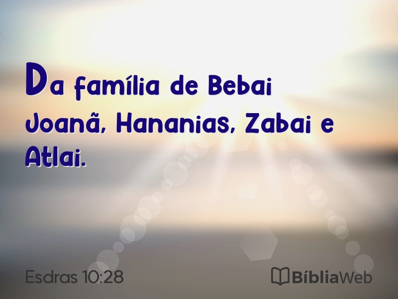 Esdras 10:28 em imagem para compartilhar