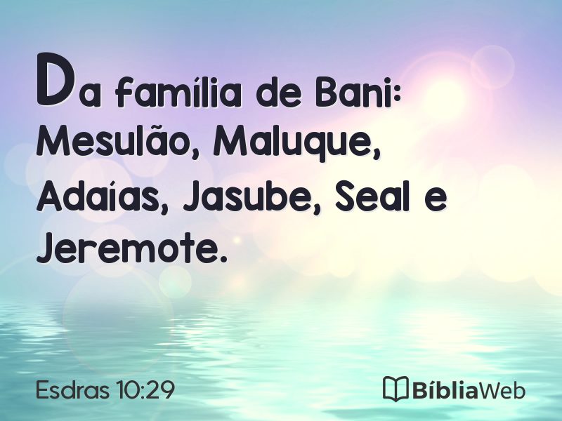 Esdras 10:29 em imagem para compartilhar