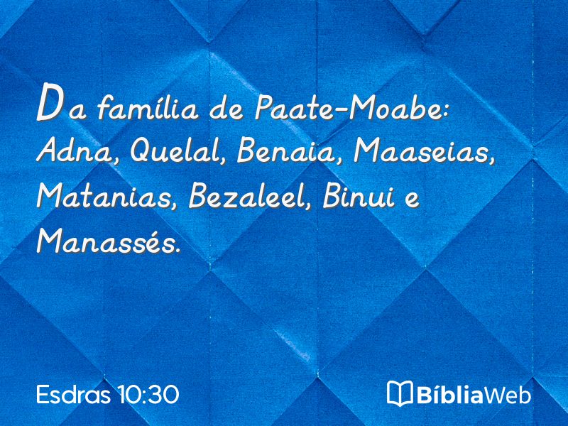Esdras 10:30 em imagem para compartilhar