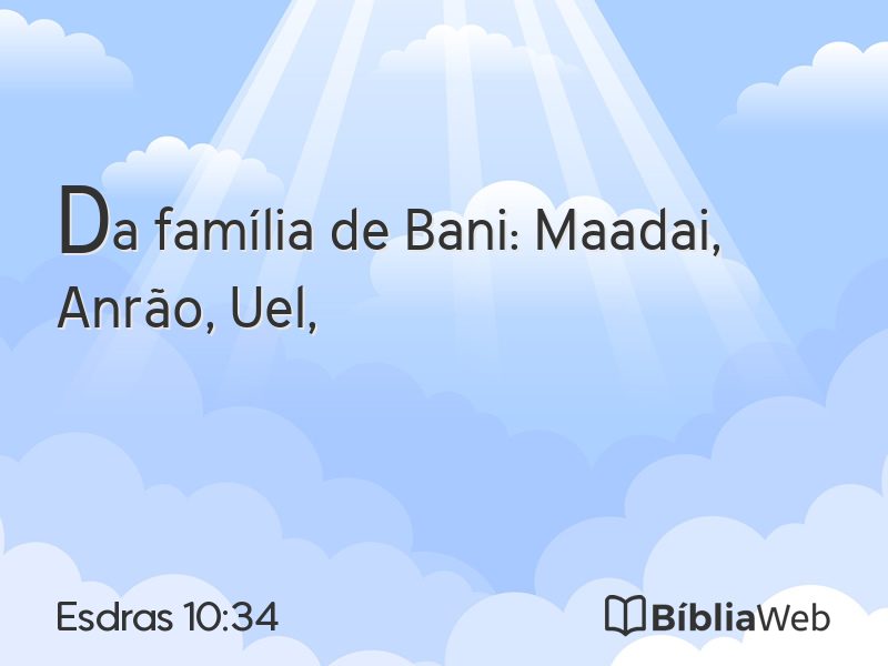 Esdras 10:34 em imagem para compartilhar