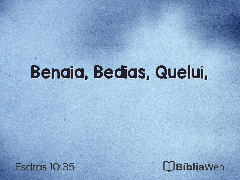Esdras 10:35 em imagem para compartilhar