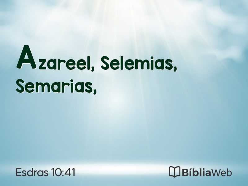 Esdras 10:41 em imagem para compartilhar