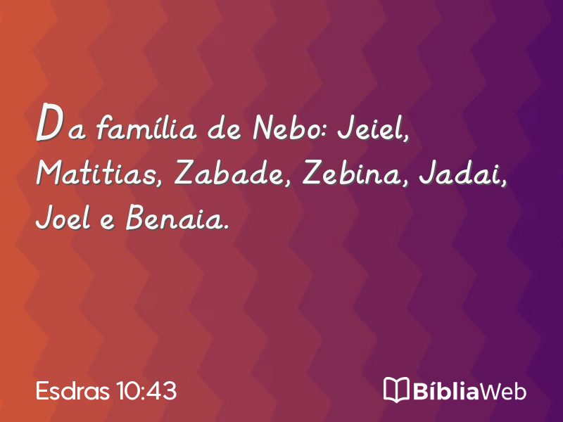 Esdras 10:43 em imagem para compartilhar