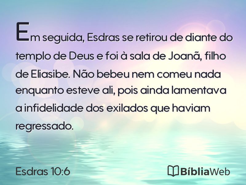Esdras 10:6 em imagem para compartilhar
