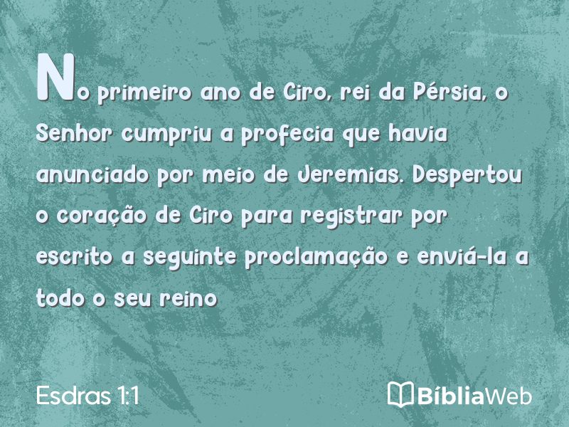 Esdras 1:1 em imagem para compartilhar