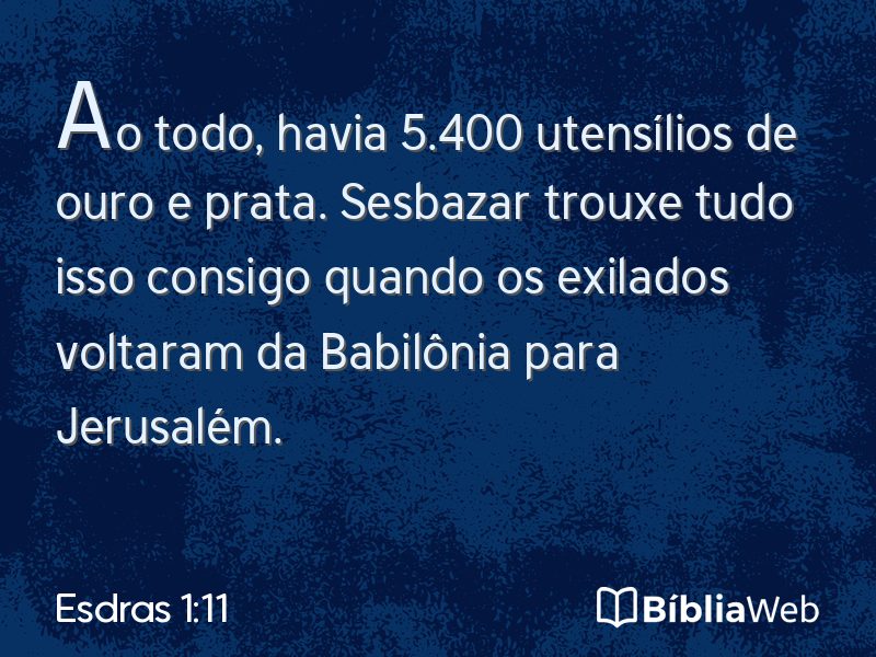 Esdras 1:11 em imagem para compartilhar