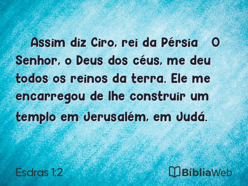Esdras 1:2 em imagem para compartilhar