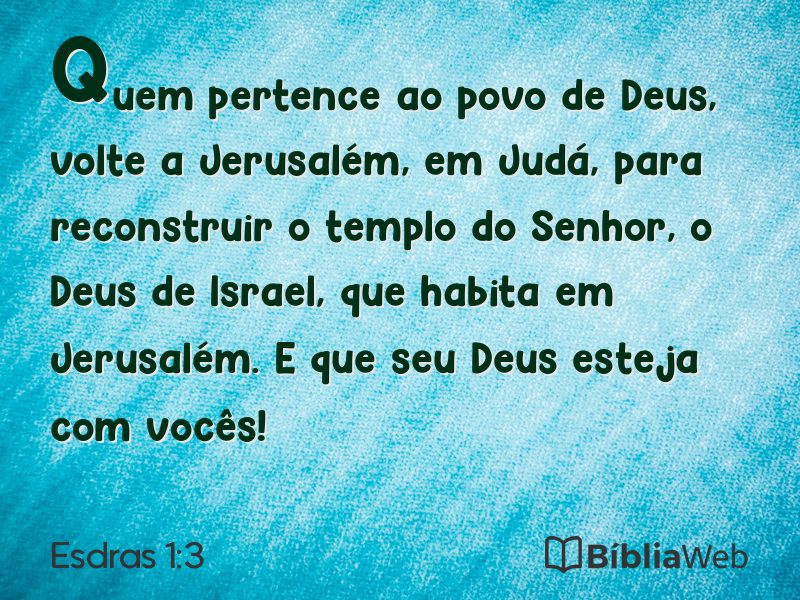 Esdras 1:3 em imagem para compartilhar