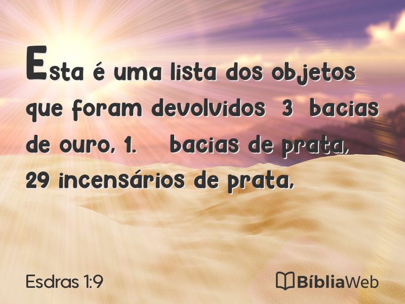 Esdras 1:9 em imagem para compartilhar