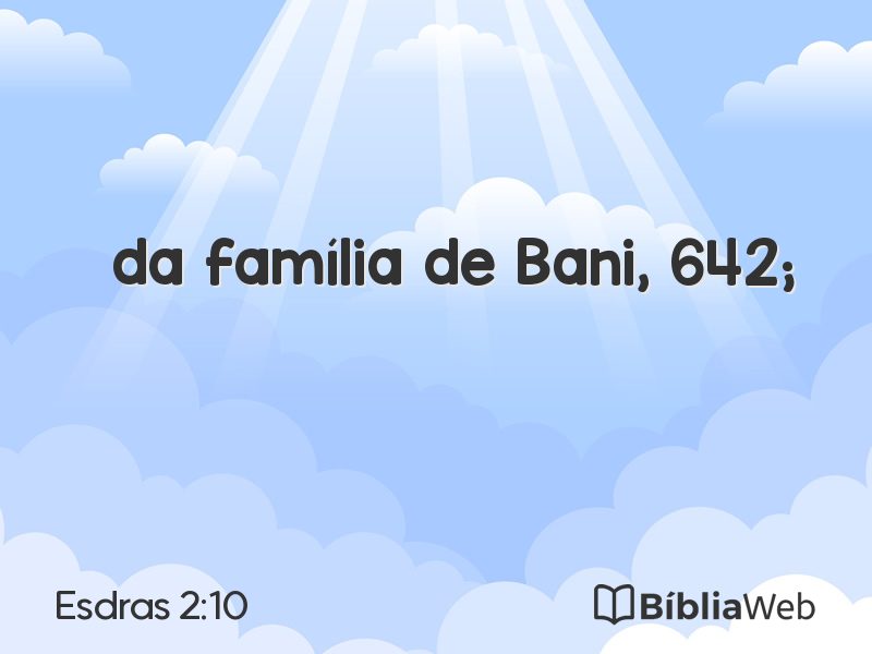 Esdras 2:10 em imagem para compartilhar