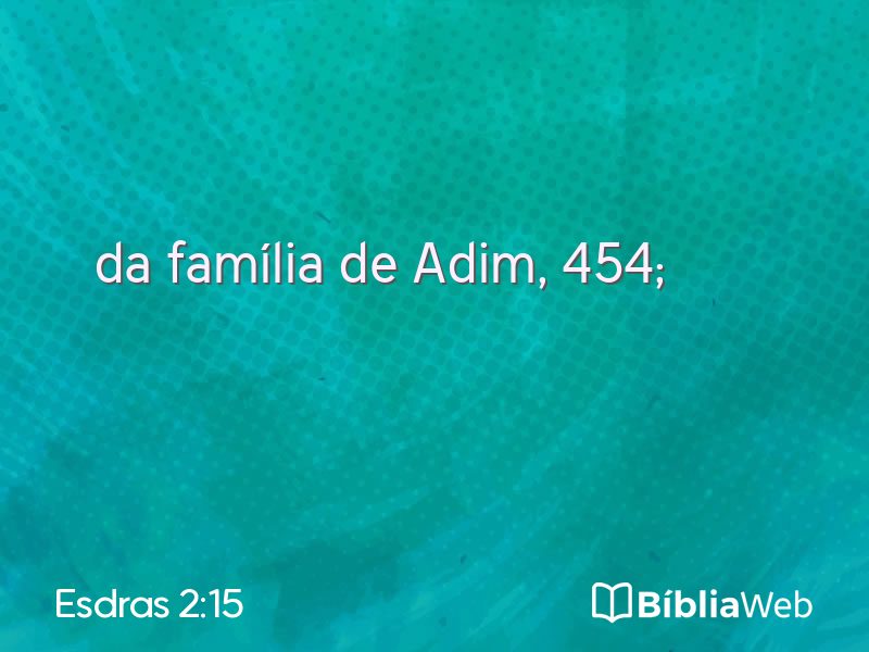 Esdras 2:15 em imagem para compartilhar