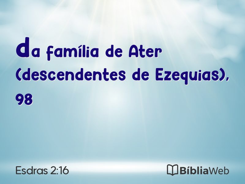 Esdras 2:16 em imagem para compartilhar
