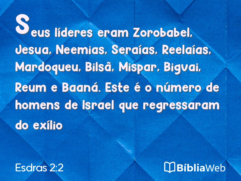 Esdras 2:2 em imagem para compartilhar