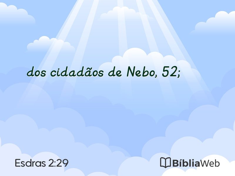 Esdras 2:29 em imagem para compartilhar