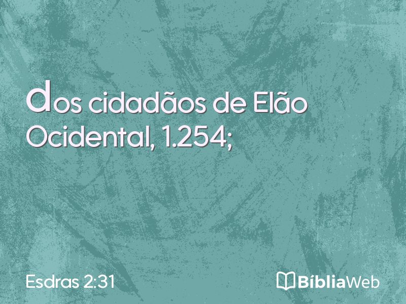 Esdras 2:31 em imagem para compartilhar