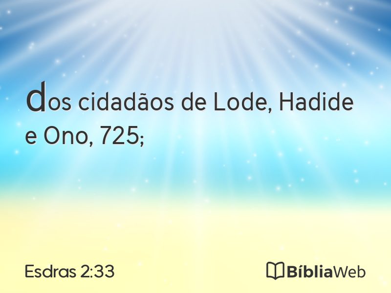 Esdras 2:33 em imagem para compartilhar