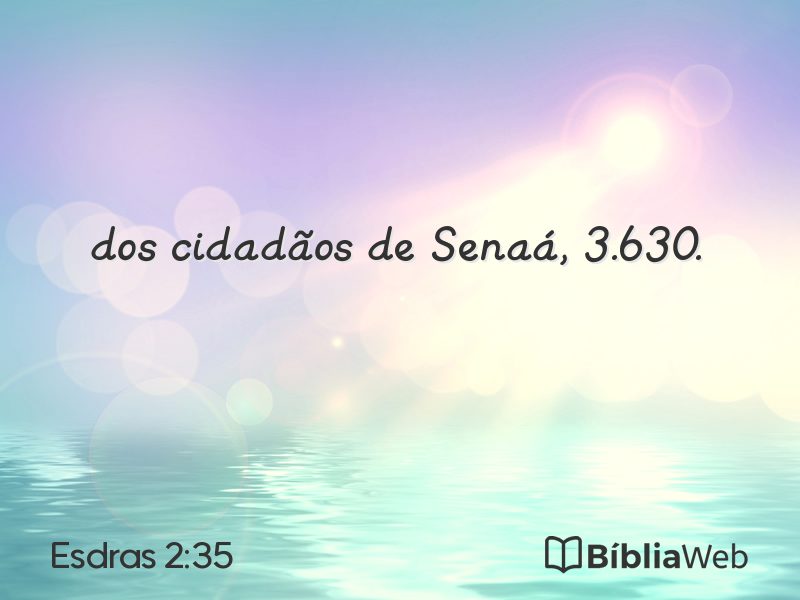 Esdras 2:35 em imagem para compartilhar