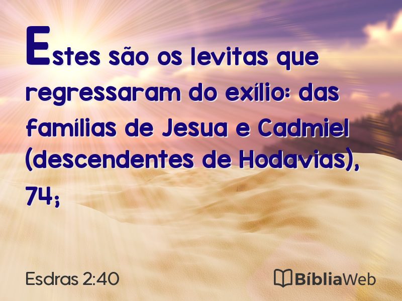 Esdras 2:40 em imagem para compartilhar