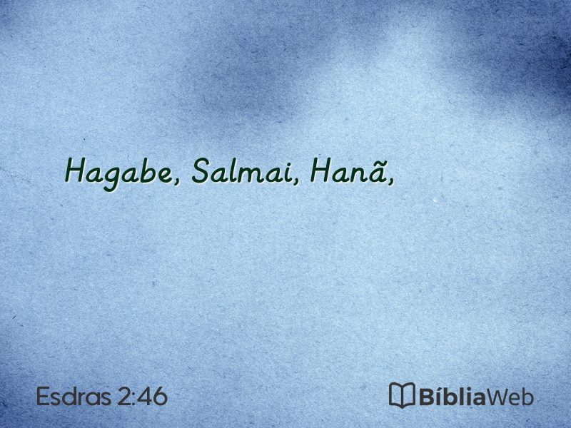 Esdras 2:46 em imagem para compartilhar