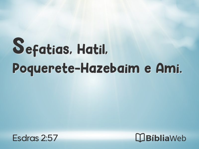 Esdras 2:57 em imagem para compartilhar