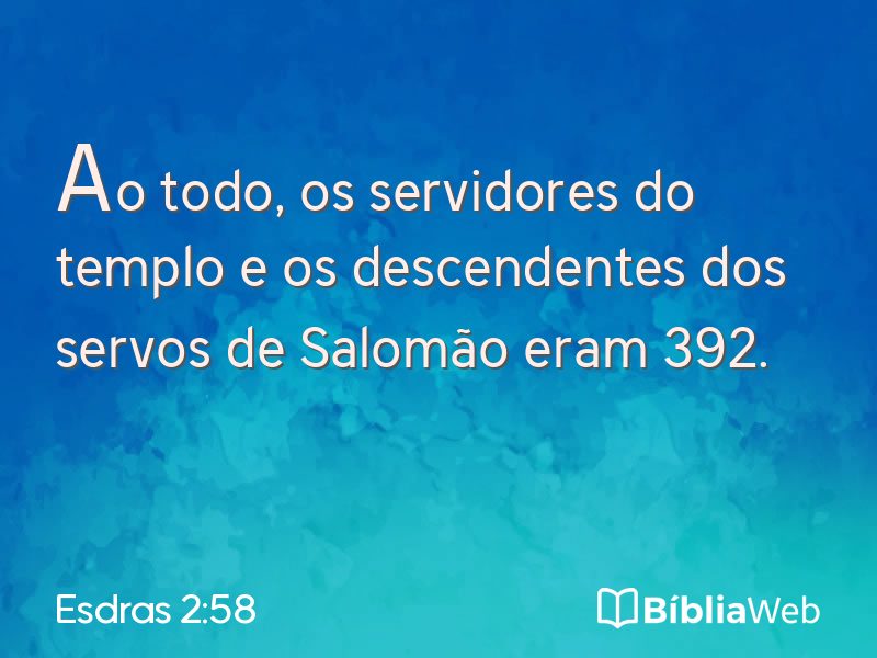 Esdras 2:58 em imagem para compartilhar