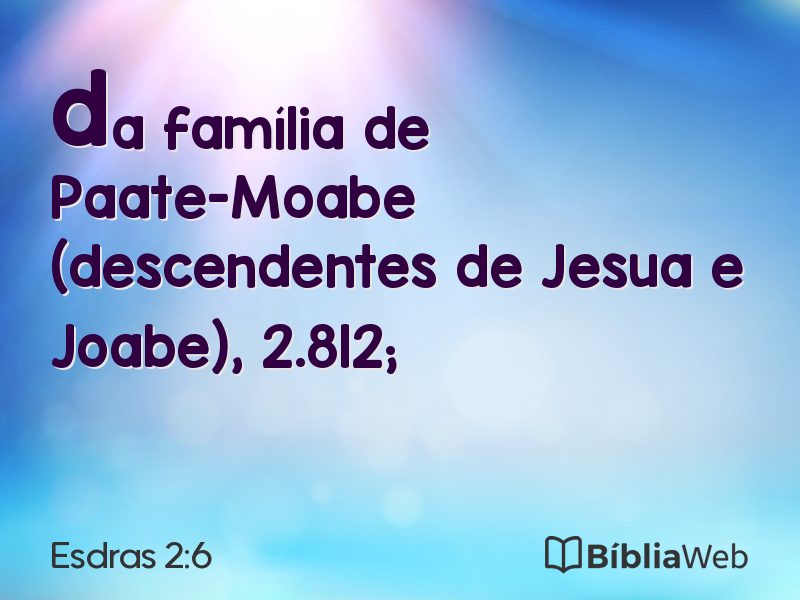 Esdras 2:6 em imagem para compartilhar