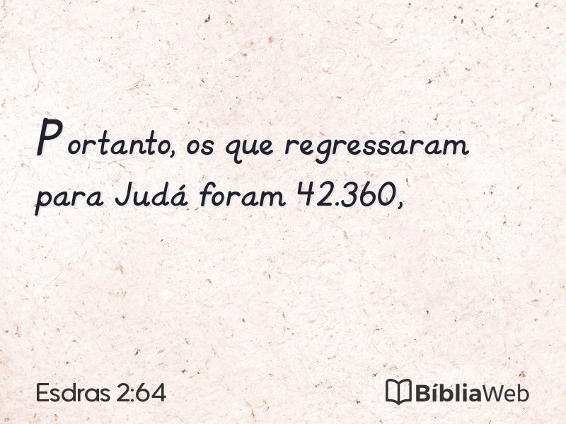 Esdras 2:64 em imagem para compartilhar