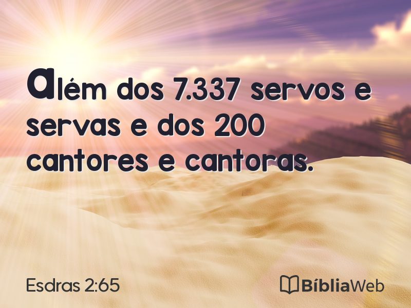 Esdras 2:65 em imagem para compartilhar