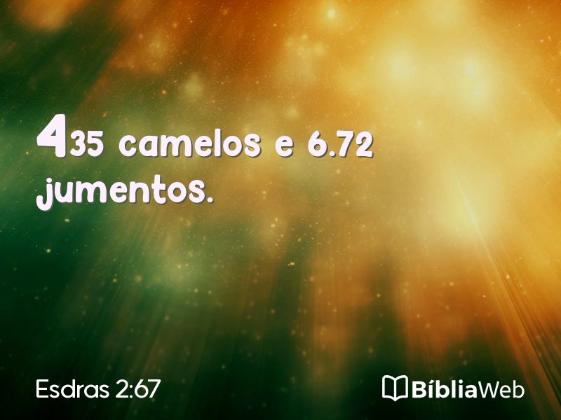 Esdras 2:67 em imagem para compartilhar