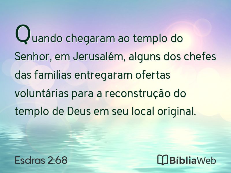 Esdras 2:68 em imagem para compartilhar
