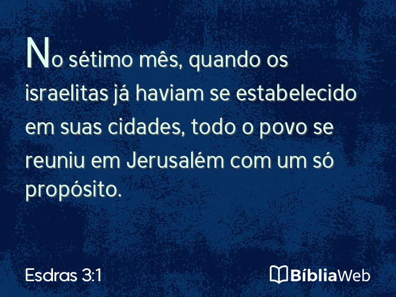 Esdras 3:1 em imagem para compartilhar