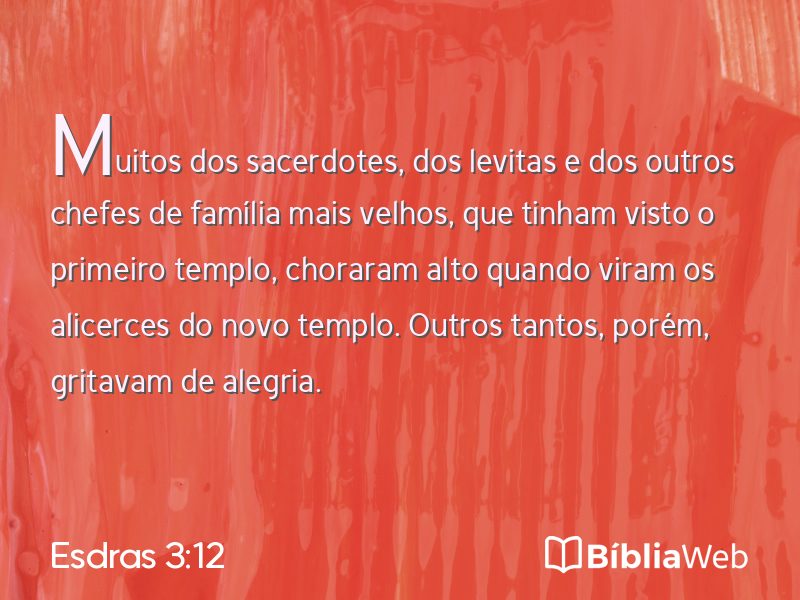Esdras 3:12 em imagem para compartilhar