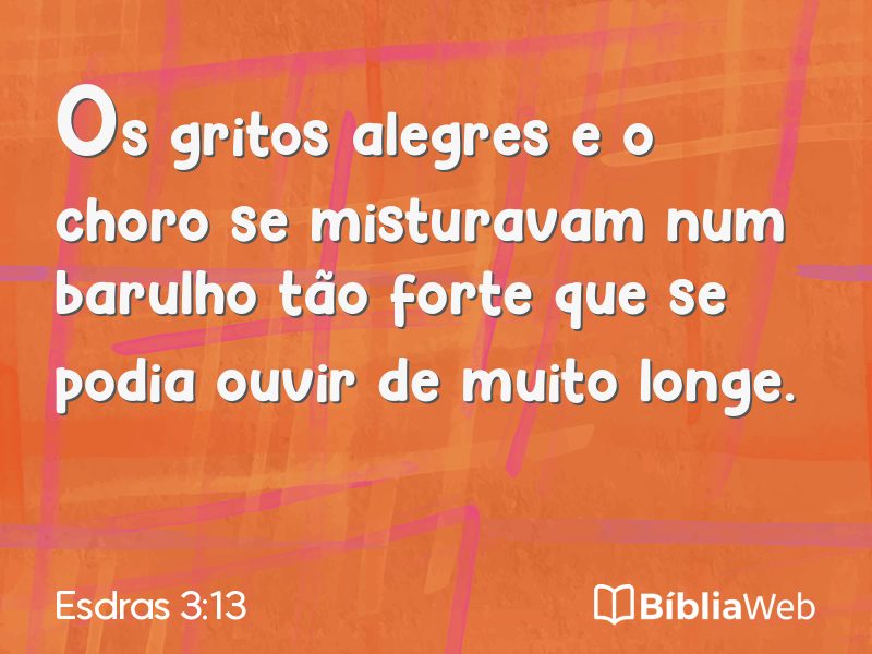 Esdras 3:13 em imagem para compartilhar