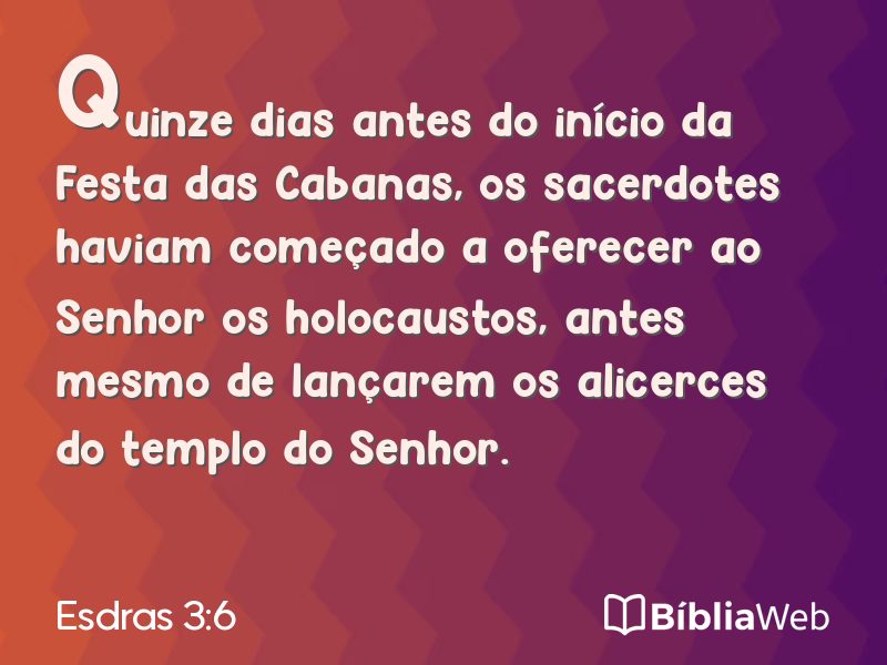 Esdras 3:6 em imagem para compartilhar