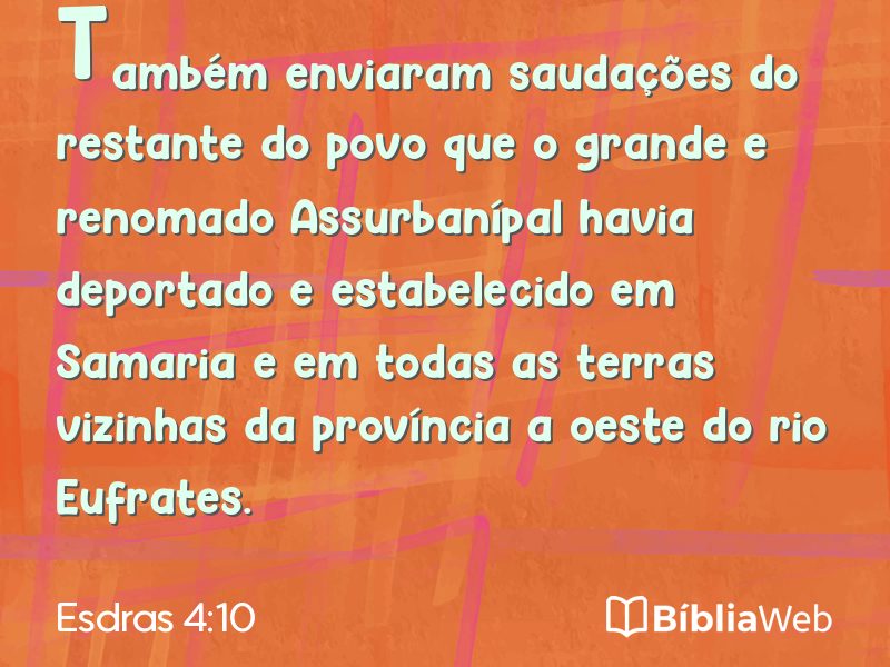 Esdras 4:10 em imagem para compartilhar