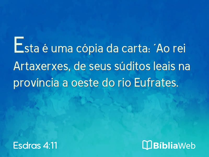 Esdras 4:11 em imagem para compartilhar