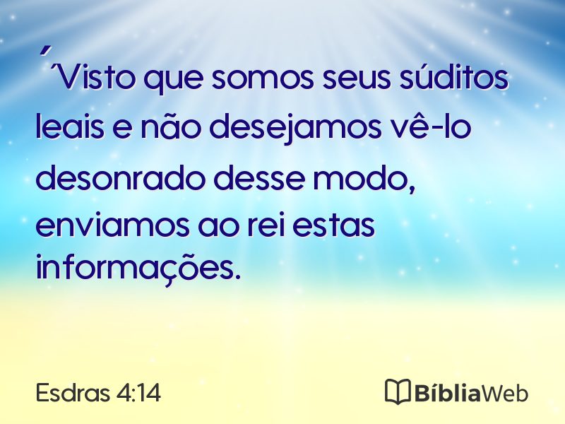 Esdras 4:14 em imagem para compartilhar